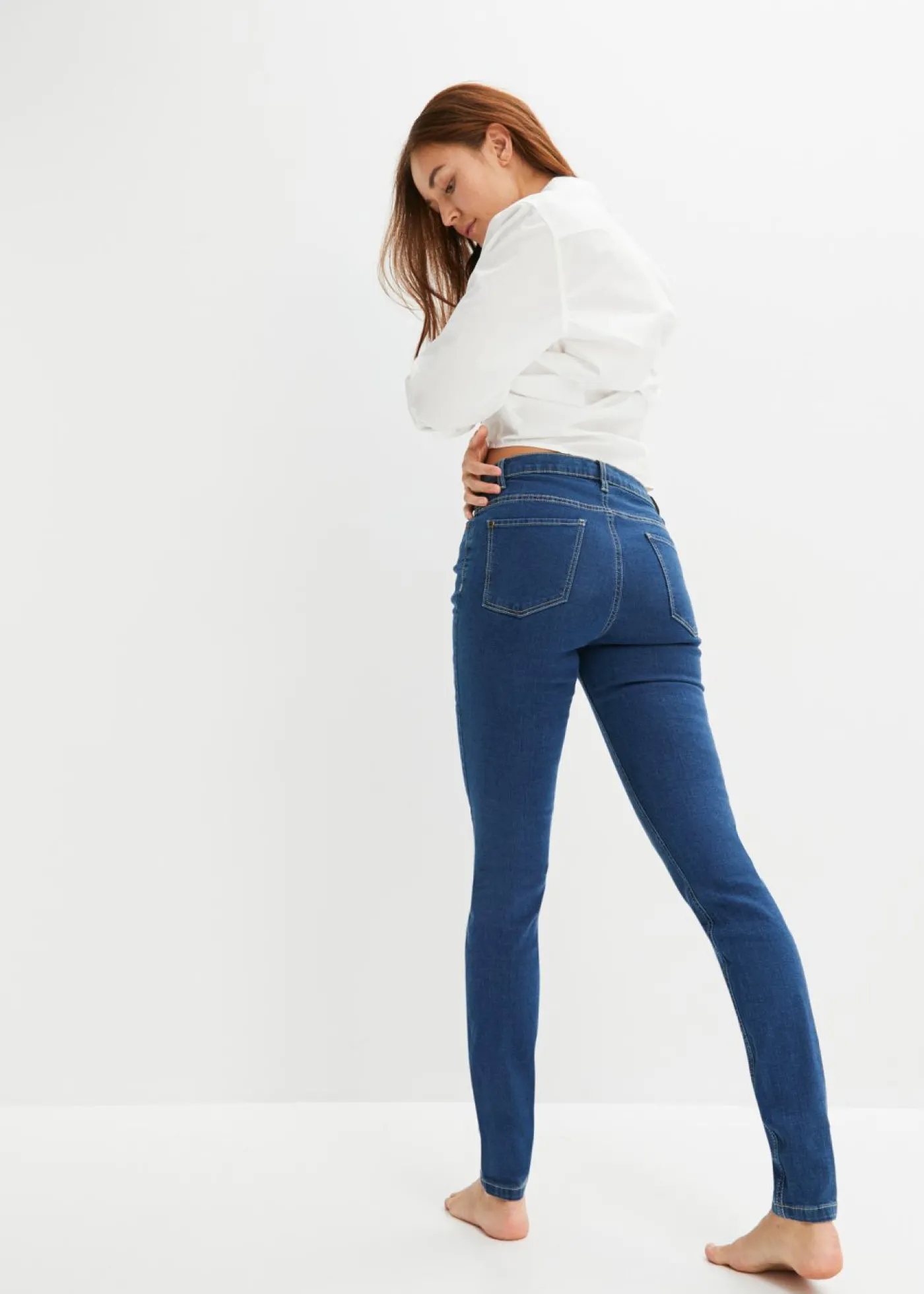 bonprix bonprix Vaqueros skinny, mid waist, elásticos Denim Discount