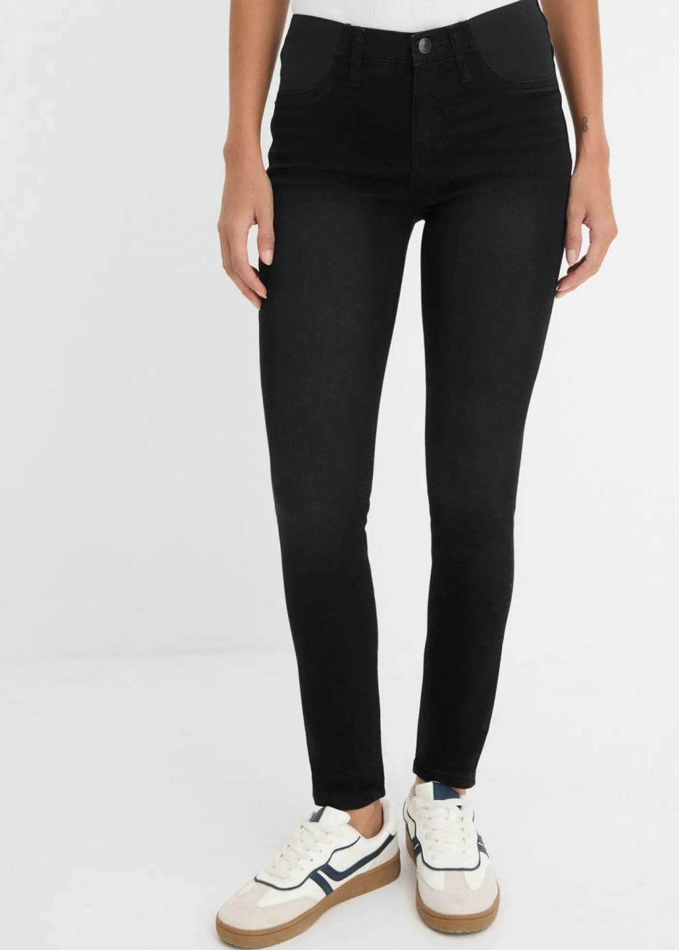 bonprix bonprix Vaqueros skinny, mid waist, elásticos Negro denim Sale