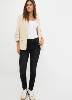 bonprix bonprix Vaqueros skinny, mid waist, elásticos Negro denim Sale