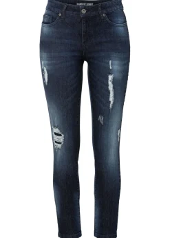 bonprix bonprix Vaqueros skinny, mid waist, elásticos Azul oscuro denim Online