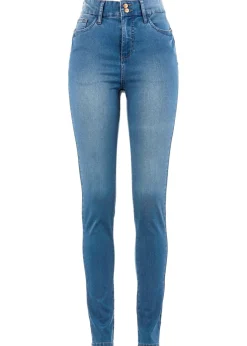 bonprix bonprix Vaqueros slim fit, high waist, súper elásticos Denim desgastado Discount