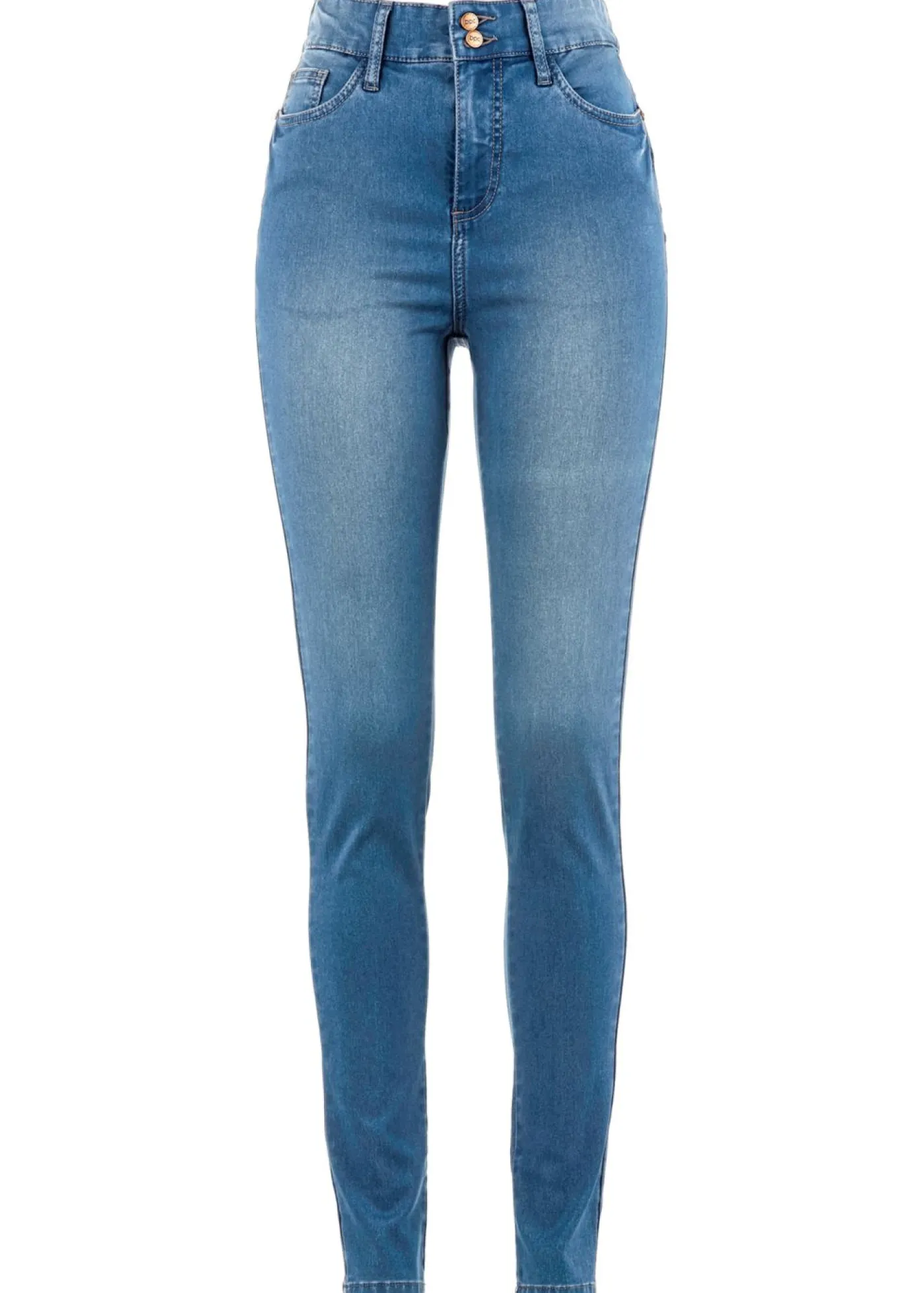 bonprix bonprix Vaqueros slim fit, high waist, súper elásticos Denim desgastado Discount
