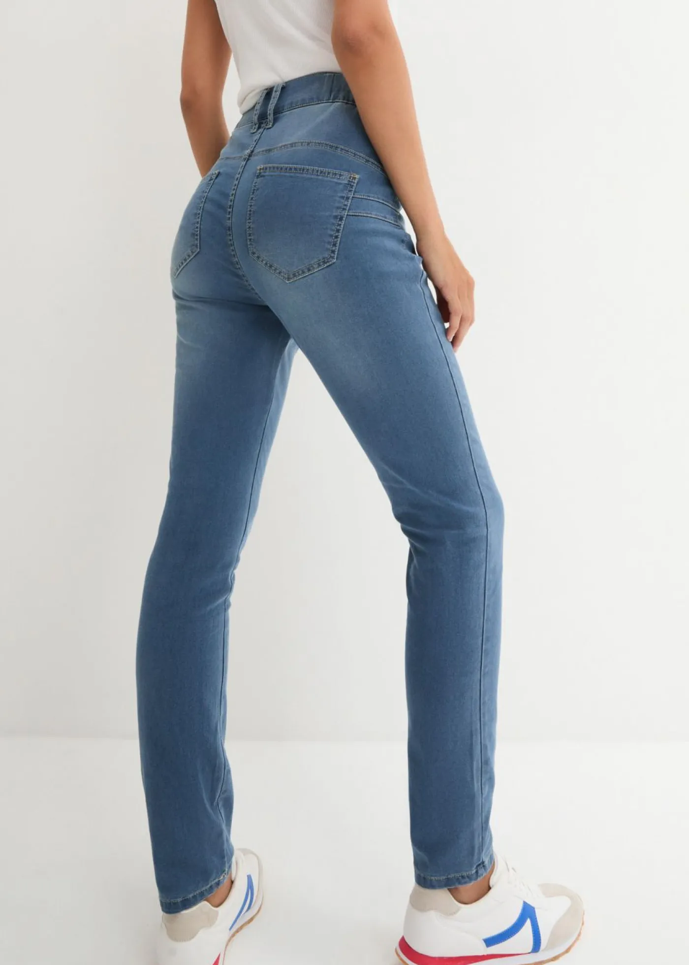 bonprix bonprix Vaqueros slim fit, high waist, súper elásticos Denim desgastado Discount