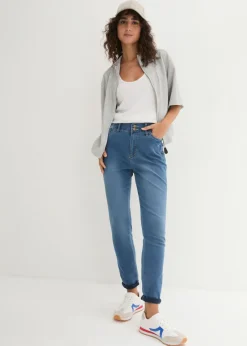 bonprix bonprix Vaqueros slim fit, high waist, súper elásticos Denim desgastado Discount