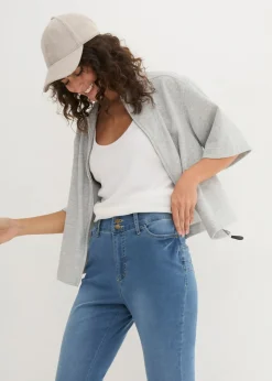 bonprix bonprix Vaqueros slim fit, high waist, súper elásticos Denim desgastado Discount