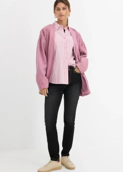 bonprix bonprix Vaqueros slim fit, high waist, súper elásticos Denim negro desgastado Hot