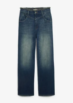bonprix bonprix Vaqueros straight, high waist azul oscuro denim usado Outlet