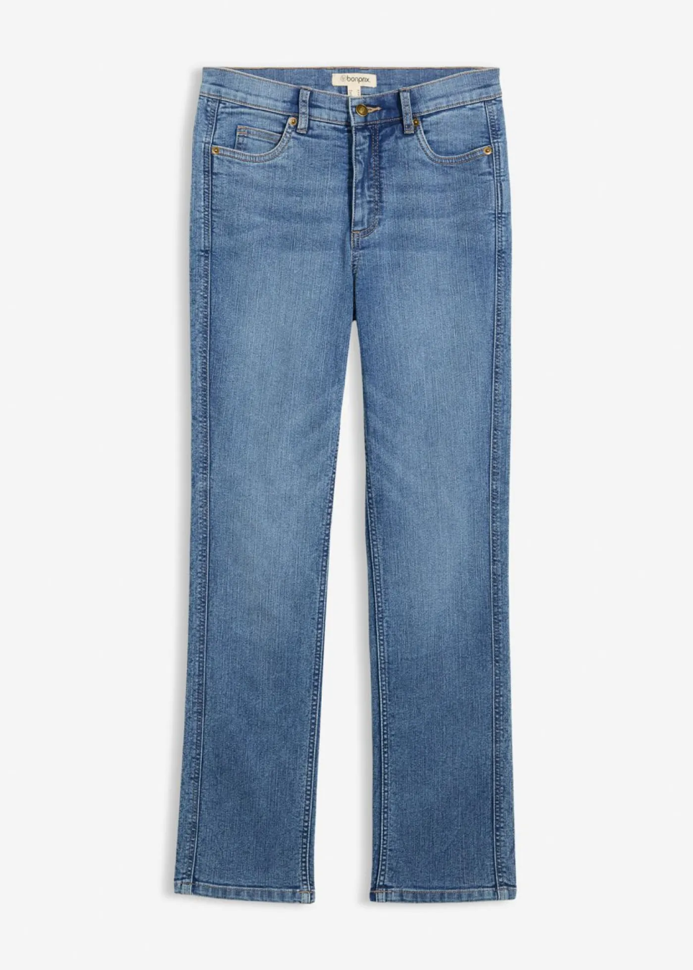 bonprix bonprix Vaqueros straight, high waist azul medio denim usado New