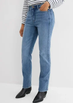 bonprix bonprix Vaqueros straight, high waist azul medio denim usado New