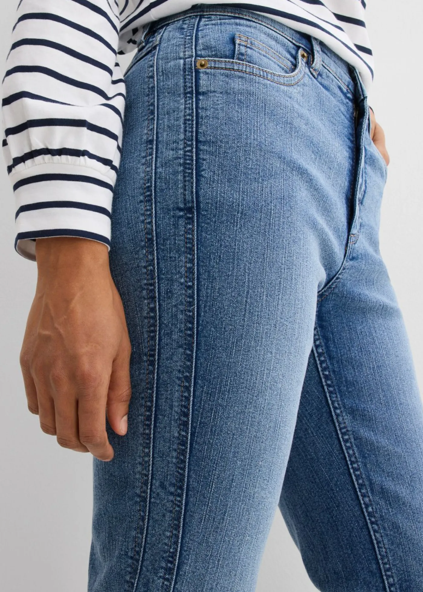 bonprix bonprix Vaqueros straight, high waist azul medio denim usado New