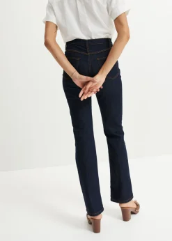 bonprix bonprix Vaqueros straight, mid waist, elásticos Azul marino Online