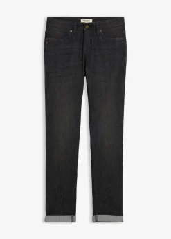 bonprix bonprix Vaqueros straight, mid waist, elásticos Negro denim