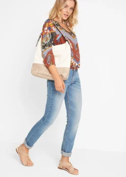 bonprix bonprix Vaqueros straight, mid waist, elásticos Denim Online