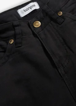 bonprix bonprix Vaqueros straight, mid waist, elásticos Sarga negra Discount