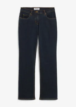 bonprix bonprix Vaqueros straight, mid waist, elásticos Azul marino Hot