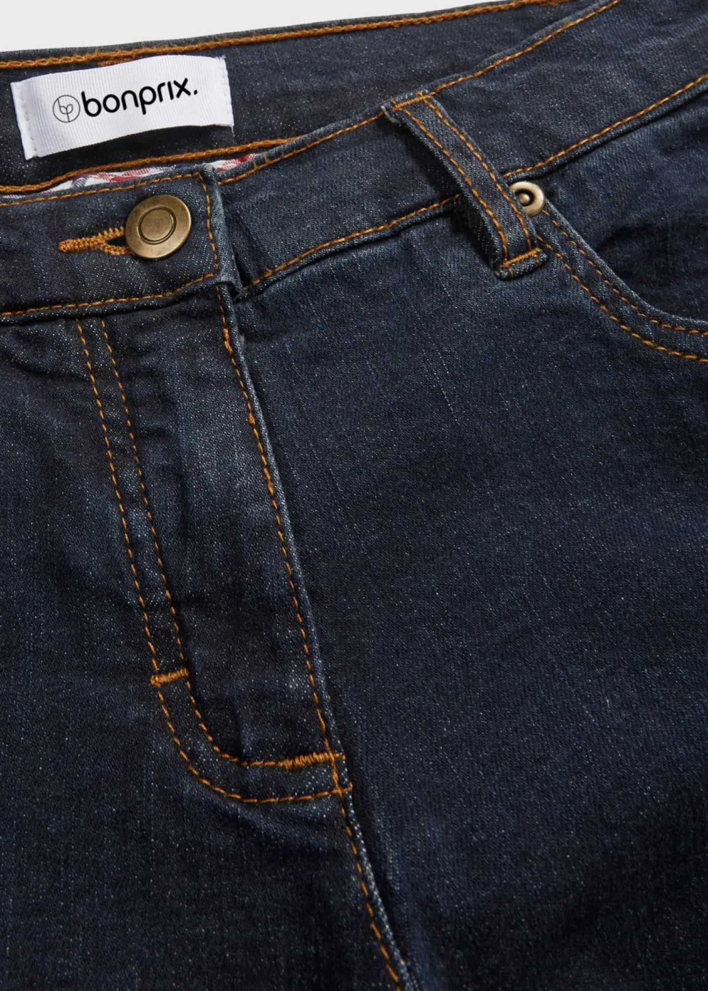 bonprix bonprix Vaqueros straight, mid waist, elásticos Azul marino Hot