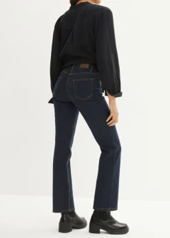 bonprix bonprix Vaqueros straight, mid waist, elásticos Azul marino Hot