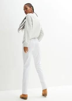 bonprix bonprix Vaqueros straight, mid waist, elásticos Sarga blanca Best