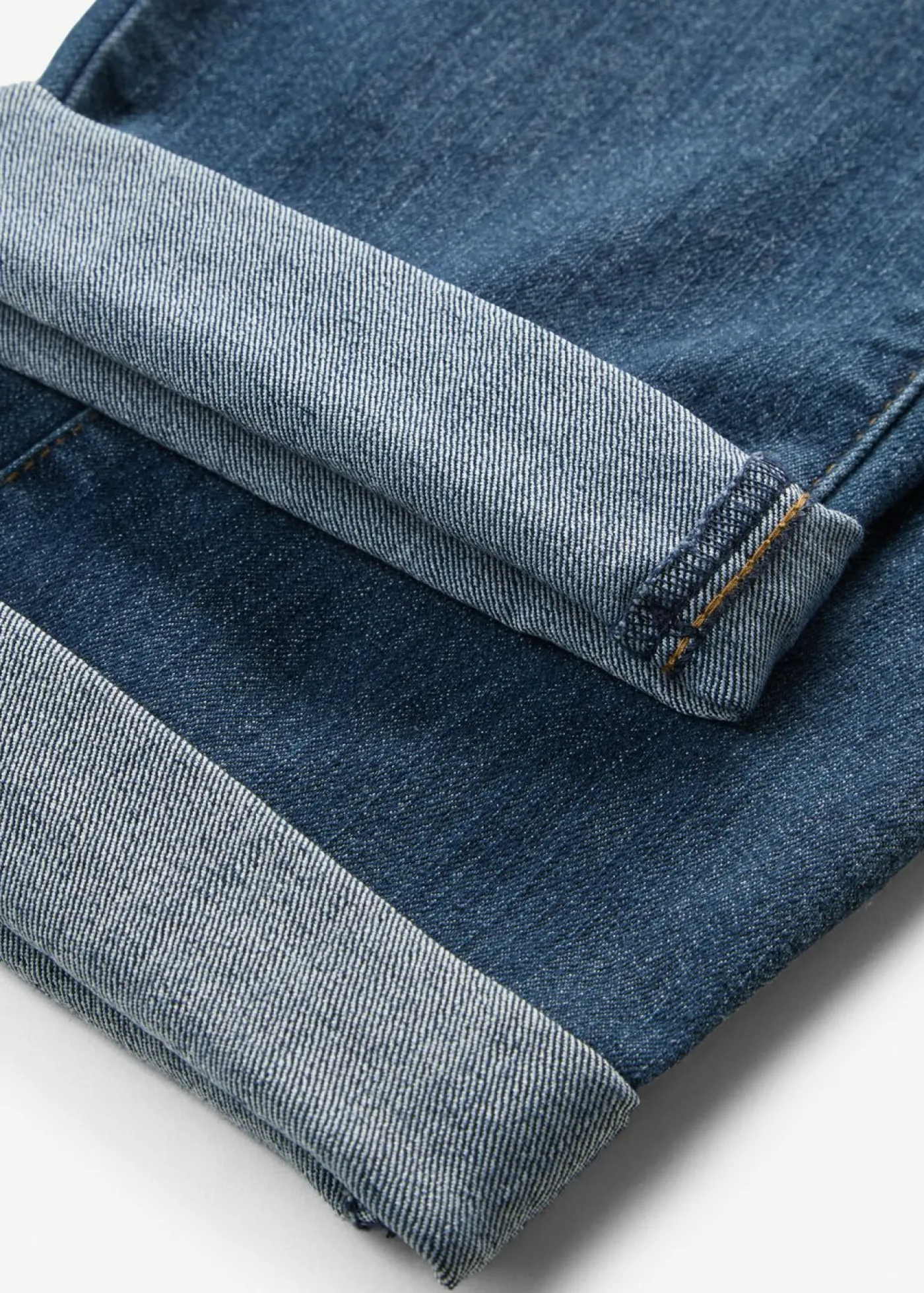 bonprix bonprix Vaqueros straight, mid waist, elásticos Azul marino desgastado