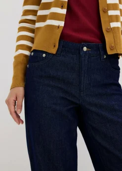bonprix bonprix Vaqueros straight, mid waist Azul oscuro denim Hot