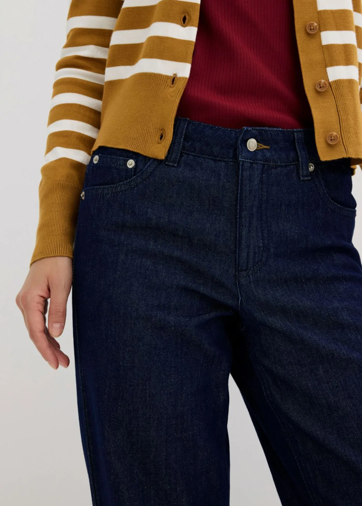 bonprix bonprix Vaqueros straight, mid waist Azul oscuro denim Hot