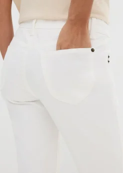 bonprix bonprix Vaqueros straight, mid waist, elásticos Blanco