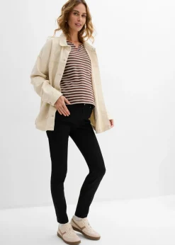bonprix bonprix Vaqueros superelásticos premamá 2 en 1 con corte slim para durante y después del embarazo Negro Clearance