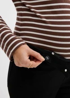 bonprix bonprix Vaqueros superelásticos premamá 2 en 1 con corte slim para durante y después del embarazo Negro Clearance