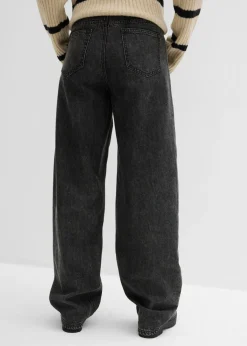 bonprix bonprix Vaqueros tipo balloon con talle medio Denim negro desgastado Best