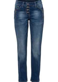 bonprix bonprix Vaqueros tipo boyfriend, mid waist Azul piedra New