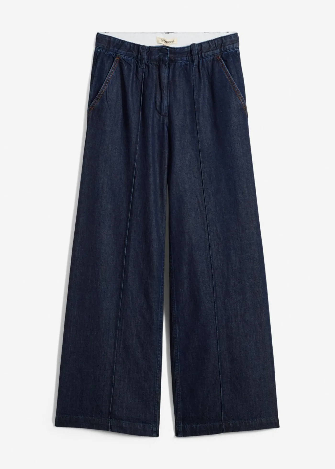 bonprix bonprix Vaqueros wide-leg, high waist, súper suaves Azul oscuro denim