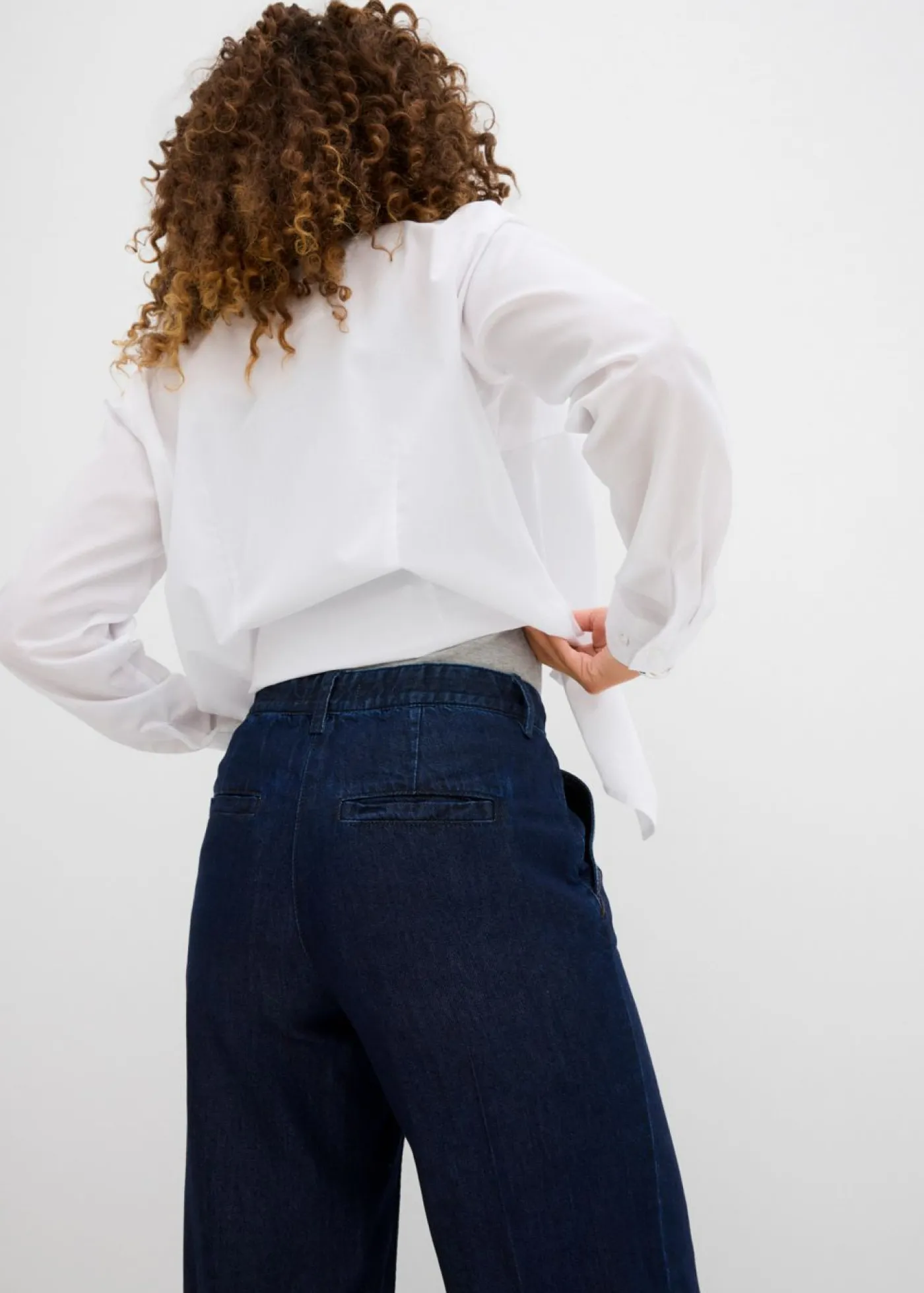 bonprix bonprix Vaqueros wide-leg, high waist, súper suaves Azul oscuro denim
