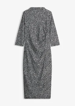 bonprix bonprix Vestido Negro-blanco estampado New