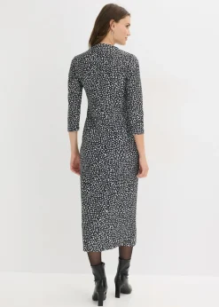 bonprix bonprix Vestido Negro-blanco estampado New