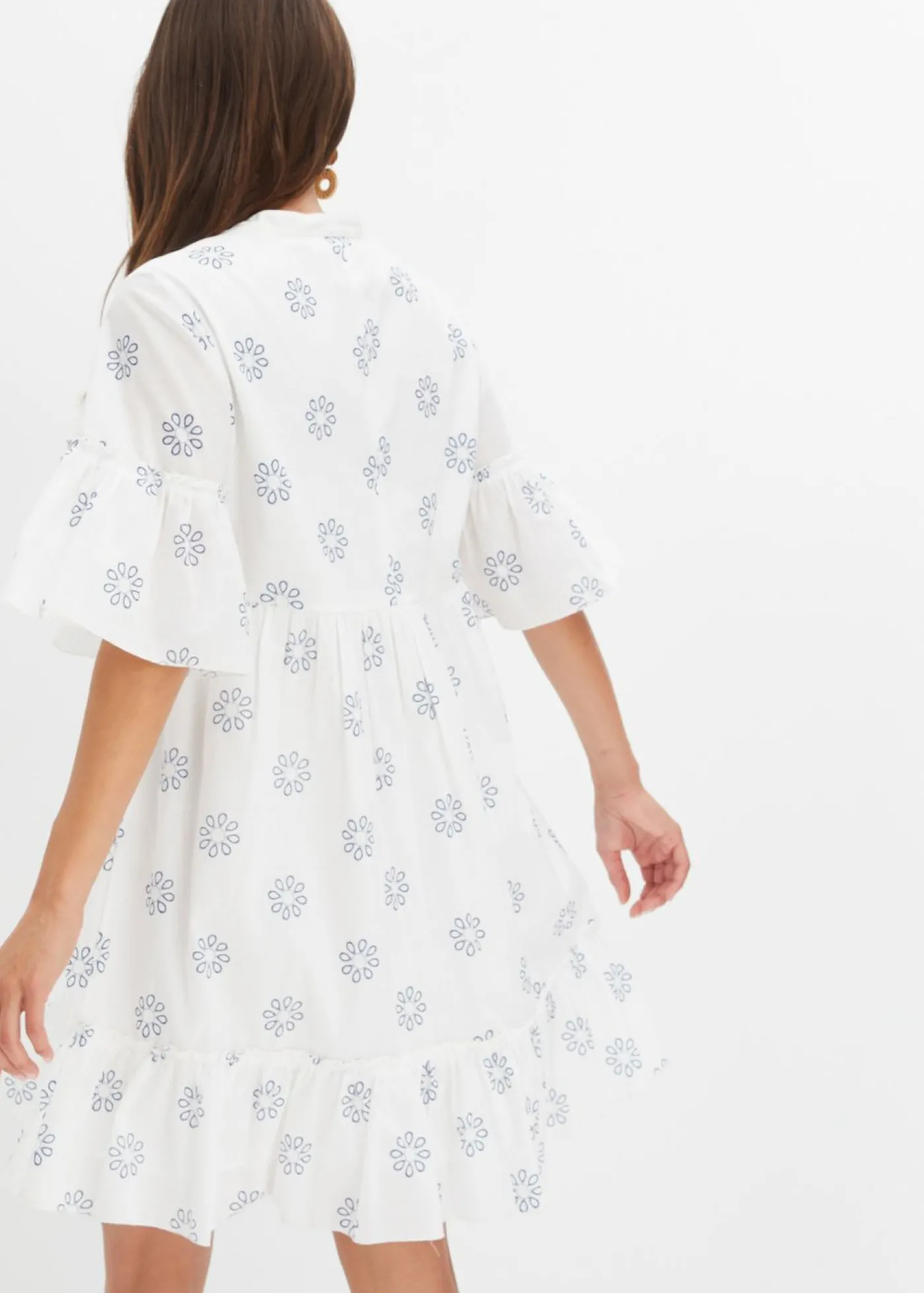 bonprix bonprix Vestido Blanco-azul Clearance