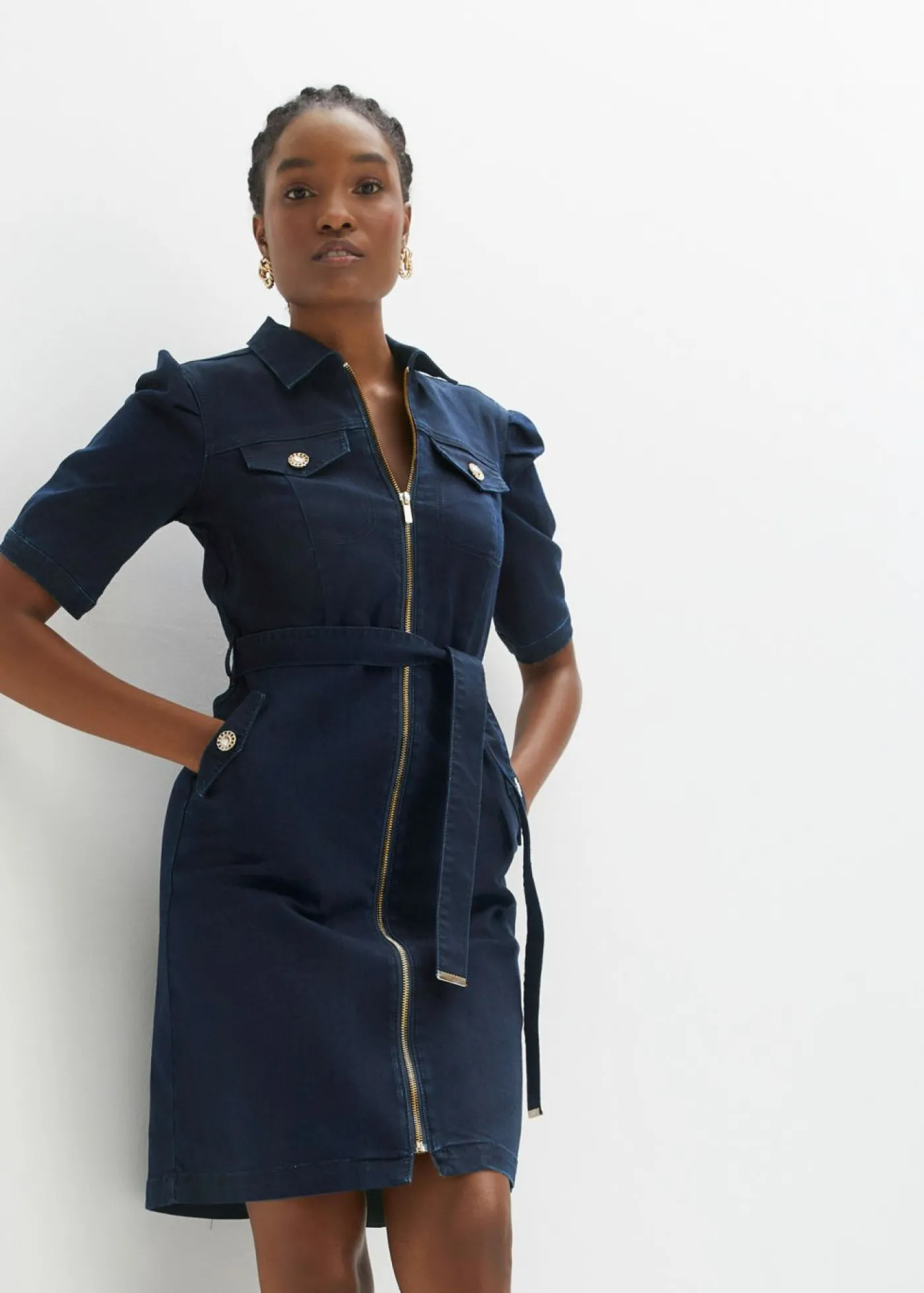 bonprix bonprix Vestido denim oscuro Sale