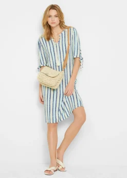 bonprix John Baner JEANSWEAR Vestido Azul-blanco estampado Discount