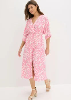 bonprix bonprix Vestido Rosa-blanco Hot