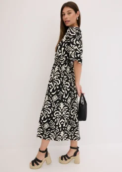 bonprix bonprix Vestido Negro-blanco Clearance