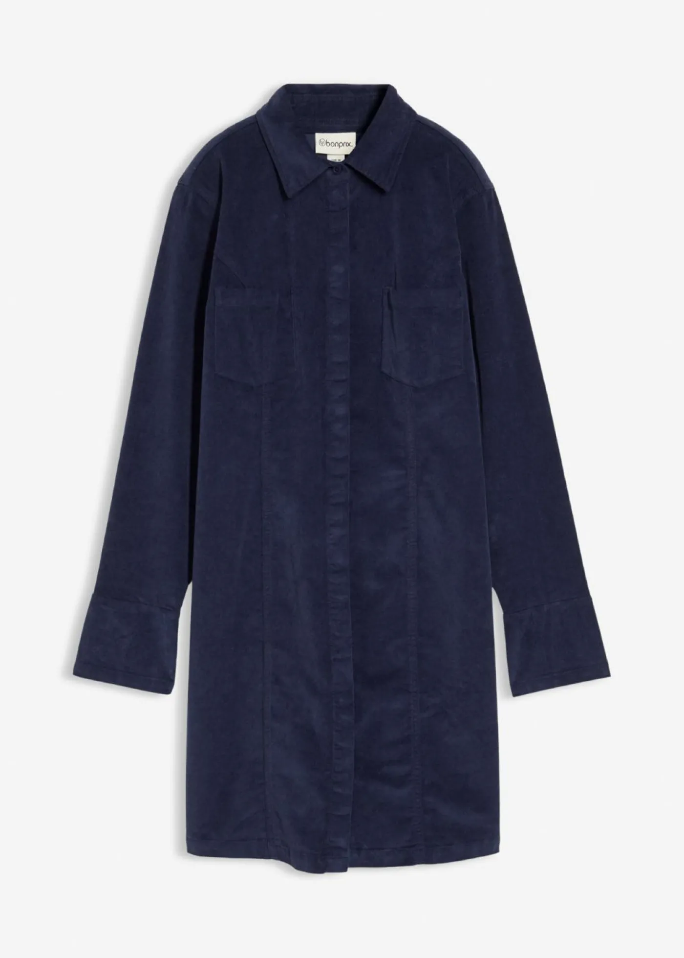 bonprix bonprix Vestido ajustado de pana Azul marino Outlet