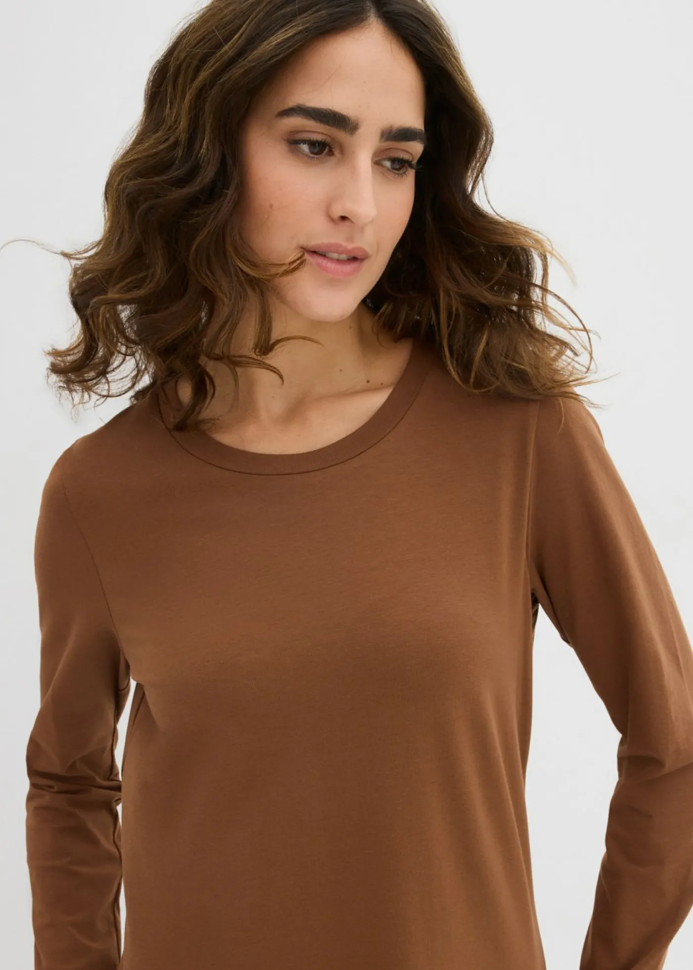 bonprix bonprix Vestido ajustado de punto (2 unidades) Marrón pimiento/rojo burdeos Clearance