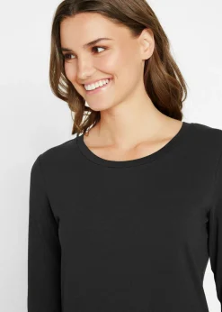 bonprix bonprix Vestido ajustado de punto (2 unidades) Negro Online
