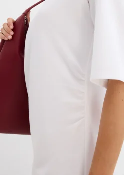 bonprix bonprix Vestido ancho tipo camiseta Blanco Clearance