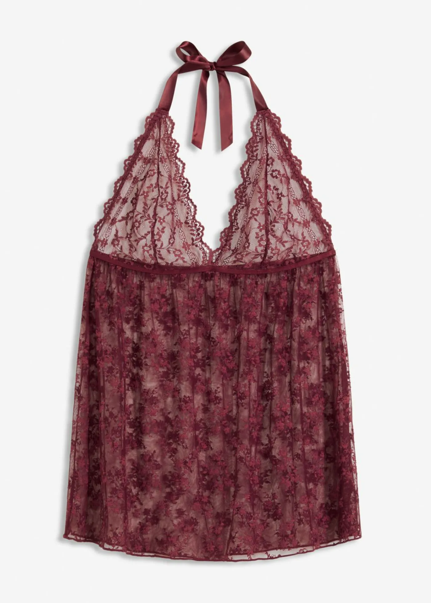 bonprix bonprix Vestido anudado al cuello de encaje Baya Clearance