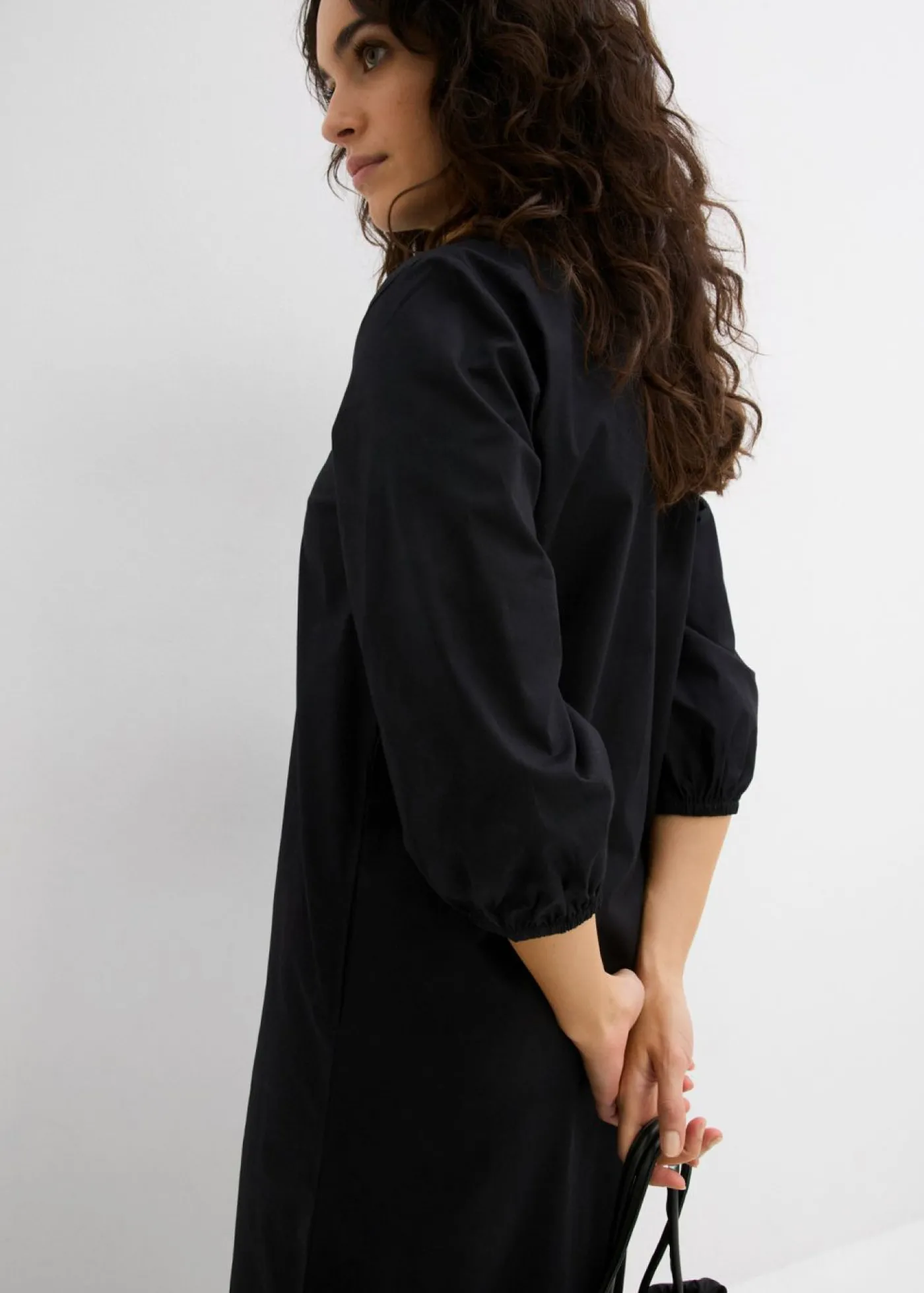 bonprix bonprix Vestido camisera de algodón ligero Negro Best