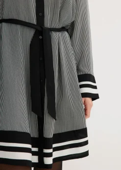 bonprix bonprix Vestido camisero Negro-blanco con rayas Hot
