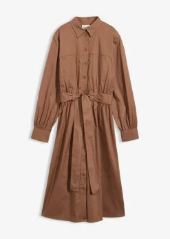 bonprix bonprix Vestido camisero Marrón castaño Clearance
