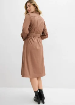 bonprix bonprix Vestido camisero Marrón castaño Clearance