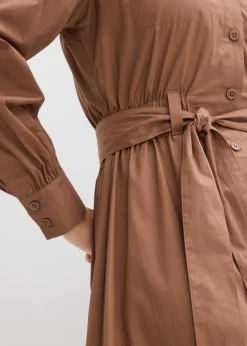 bonprix bonprix Vestido camisero Marrón castaño Clearance