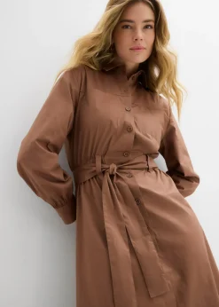 bonprix bonprix Vestido camisero Marrón castaño Clearance